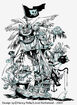 T-Shirt L'île Aux Chats Pirates signé Nancy Peña modèle femme