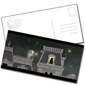 Carte postale nuit étoilée étrange réveillon de Lionel Richerand