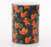 papillons oranges sur fond noir