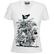 T-Shirt L'île Aux Chats Pirates signé Nancy Peña modèle femme