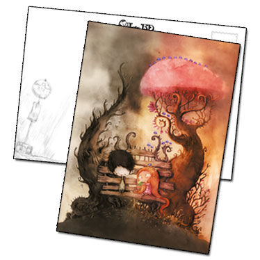 Carte postale couverture Coeur de pierre par Jérémie Almanza