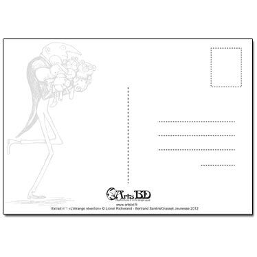Verso carte postale Arthur étrange réveillon