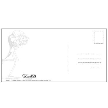 Verso carte postale étrange réveillon