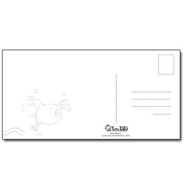 Verso carte postale Au loup