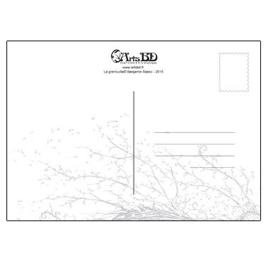 Verso de la carte postale Grenouille de Benjamin Basso