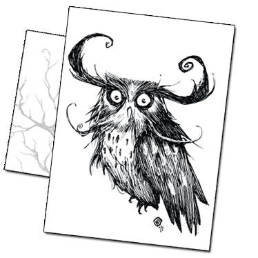 Carte postale le Hibou par Benjamin Basso