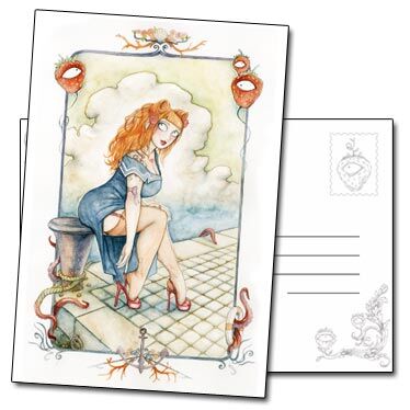 Carte postale du personnage Violette de François Amoretti