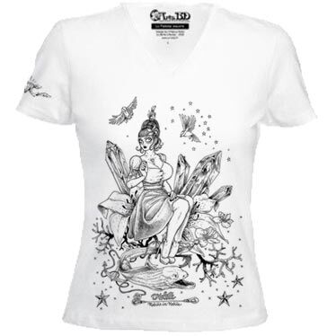 T-shirt Violette noir et blanc de François Amoertti