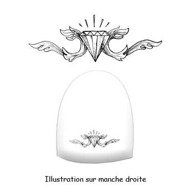 Détail manche t-shirt violette