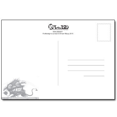 Dos de carte de monstre à cornes