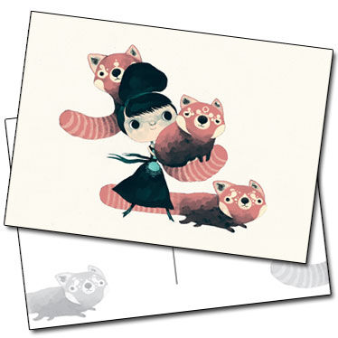 Trois pandaroux et une fille par Yohan Sacré