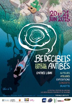 Superbe affiche du festival Bédécibels réalisée par Arthur De Pins